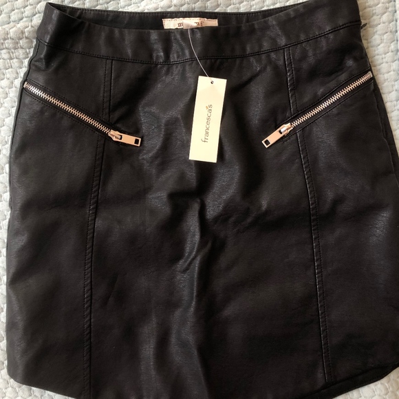 Francesca's Collections Dresses & Skirts - Francesca's Black Leather Skirt